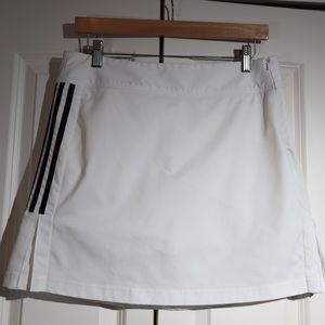 ADIDAS Tennis Skirt White w/ Shorts Size 8
